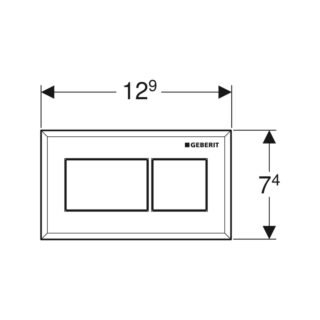 Geberit Remote Flush Control Dual Flush Plate For Sigma Concealed Cistern - Image 2