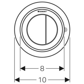 Geberit Type 10 Furniture Actuator Pneumatic Dual Flush Plate Button - Image 2
