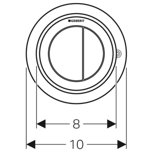 Geberit Type 10 Furniture Actuator Pneumatic Dual Flush Plate Button - Image 2