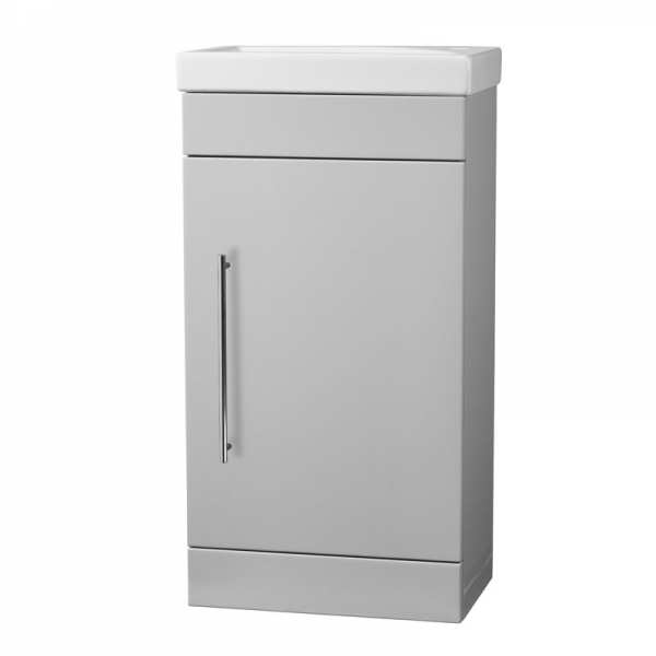 Roper Rhodes Esta 1 Door Freestanding Vanity Unit With Basin – 450mm Wide - Light Grey