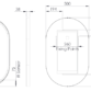 Roper Rhodes Frame Pill Illuminated LED Mirror - 800mm x 500mm - Black - Image 2