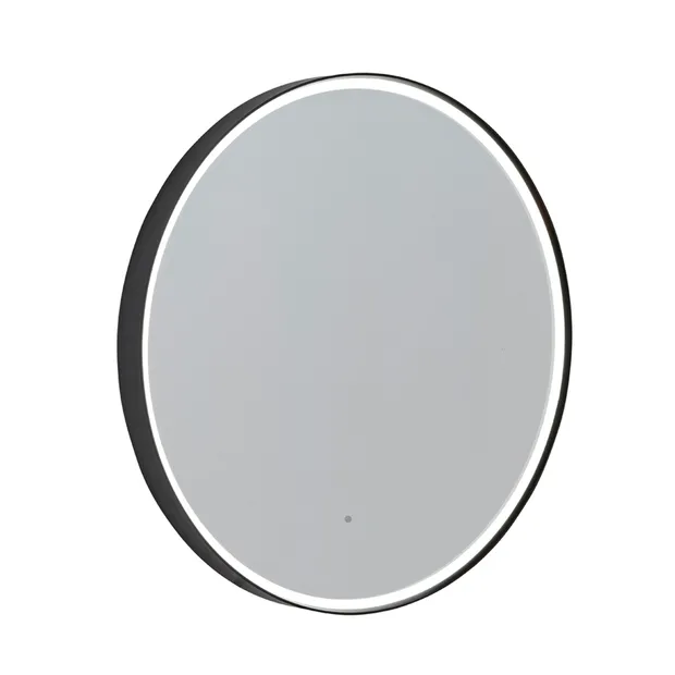 Roper Rhodes Frame Circular Illuminated LED Mirror – 800mm Wide - Black