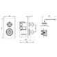 Roper Rhodes Henley Concealed Single Function Concealed Shower System - Chrome - Image 2