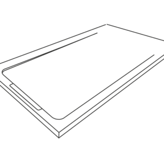 Acquabella Halo Slate Rectangular Shower Tray - Cemento - Image 7