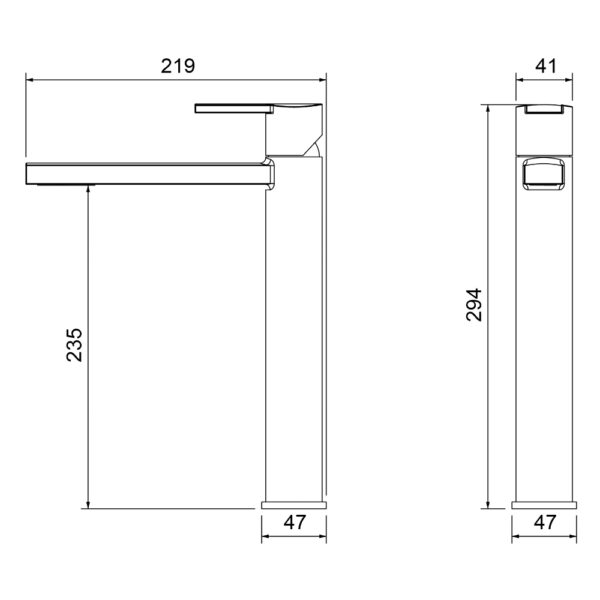 Calypso Lori Deck Mounted Tall Basin Mixer Tap - Image 2