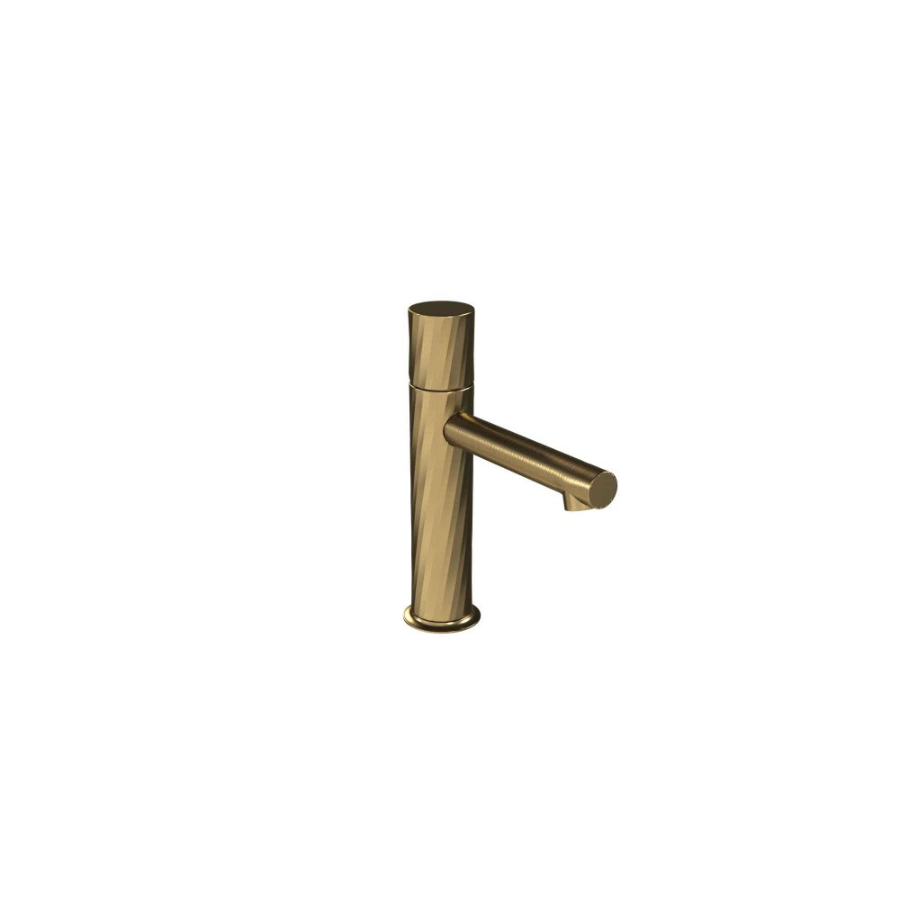 Calypso Fiera Deck Mounted Basin Mixer Tap - Brushed Brass