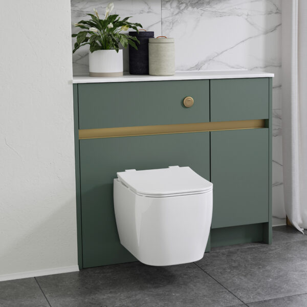Calypso Anniston Rimless Wall Hung Toilet With Soft Close Seat - White - Image 3