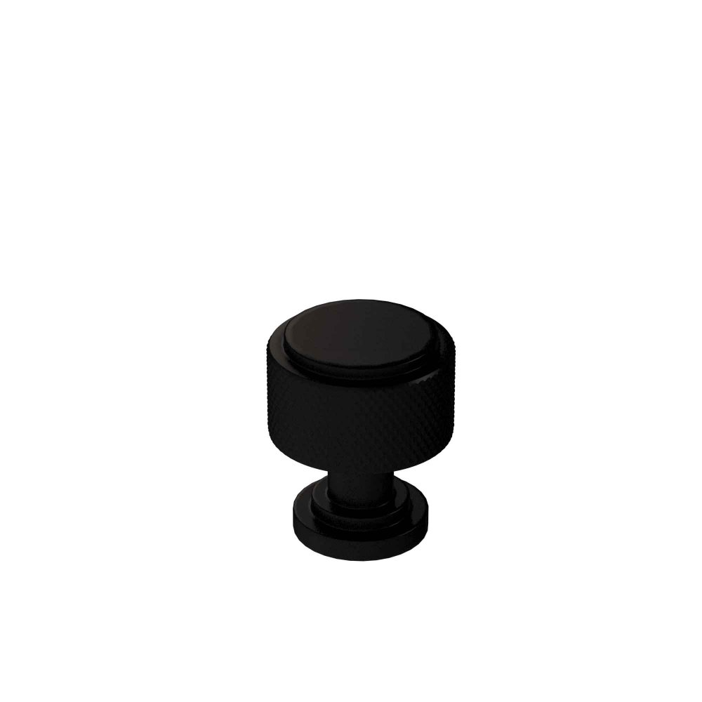 Calypso Furnas Knurled Knob Furniture Handle - Black