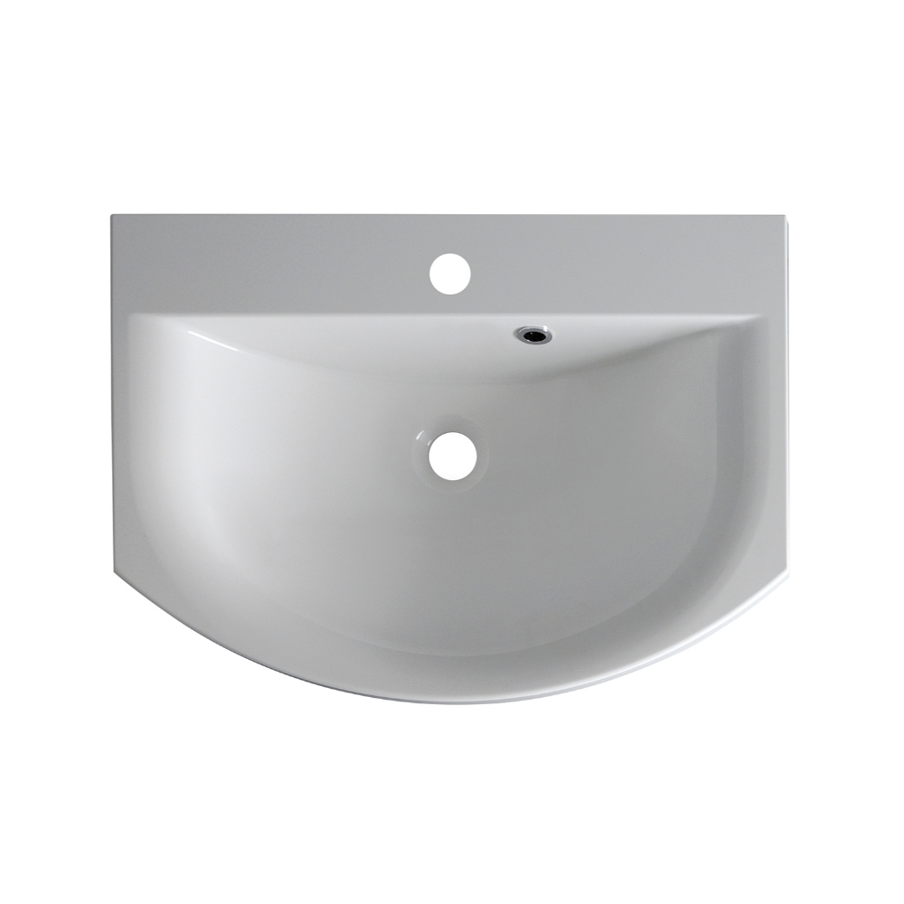 Calypso Art Semi Recessed Basin – 1 TH - 600mm