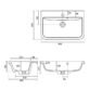 Calypso Elan Semi Recessed Basin - 1 TH - White - Image 3