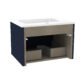Calypso Minori 1 Drawer Wall Hung Vanity Unit With Matt White Basin - 600mm Wide - Image 4