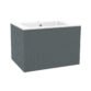 Calypso Minori 1 Drawer Wall Hung Vanity Unit With Matt White Basin - 600mm Wide