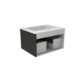 Calypso Loreto 1 Drawer Wall Hung Vanity Unit With White Basin - 600mm Wide - 1 TH - Image 5