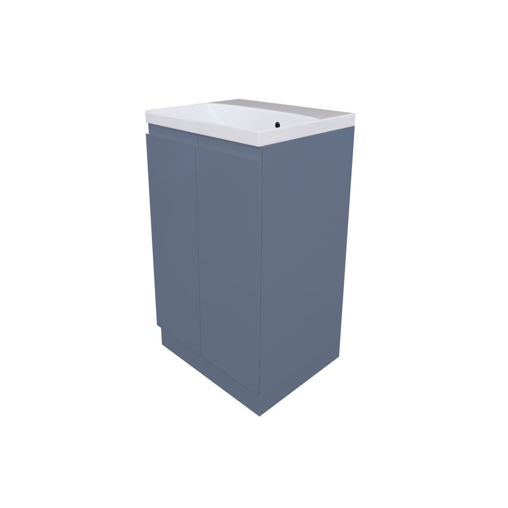 Calypso Veneto 2 Door Wall Hung Vanity Unit With Basin – 500mm Wide – 1 TH - Lagoon Mist