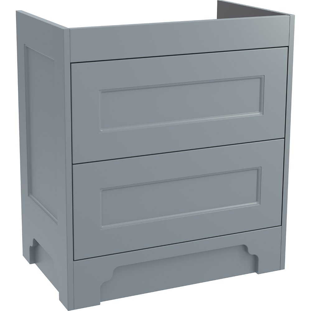 Calypso Chelworth 2 Drawer Floor Standing Vanity Unit With White Basin – 800mm Wide – 1 TH - Aqua Mist
