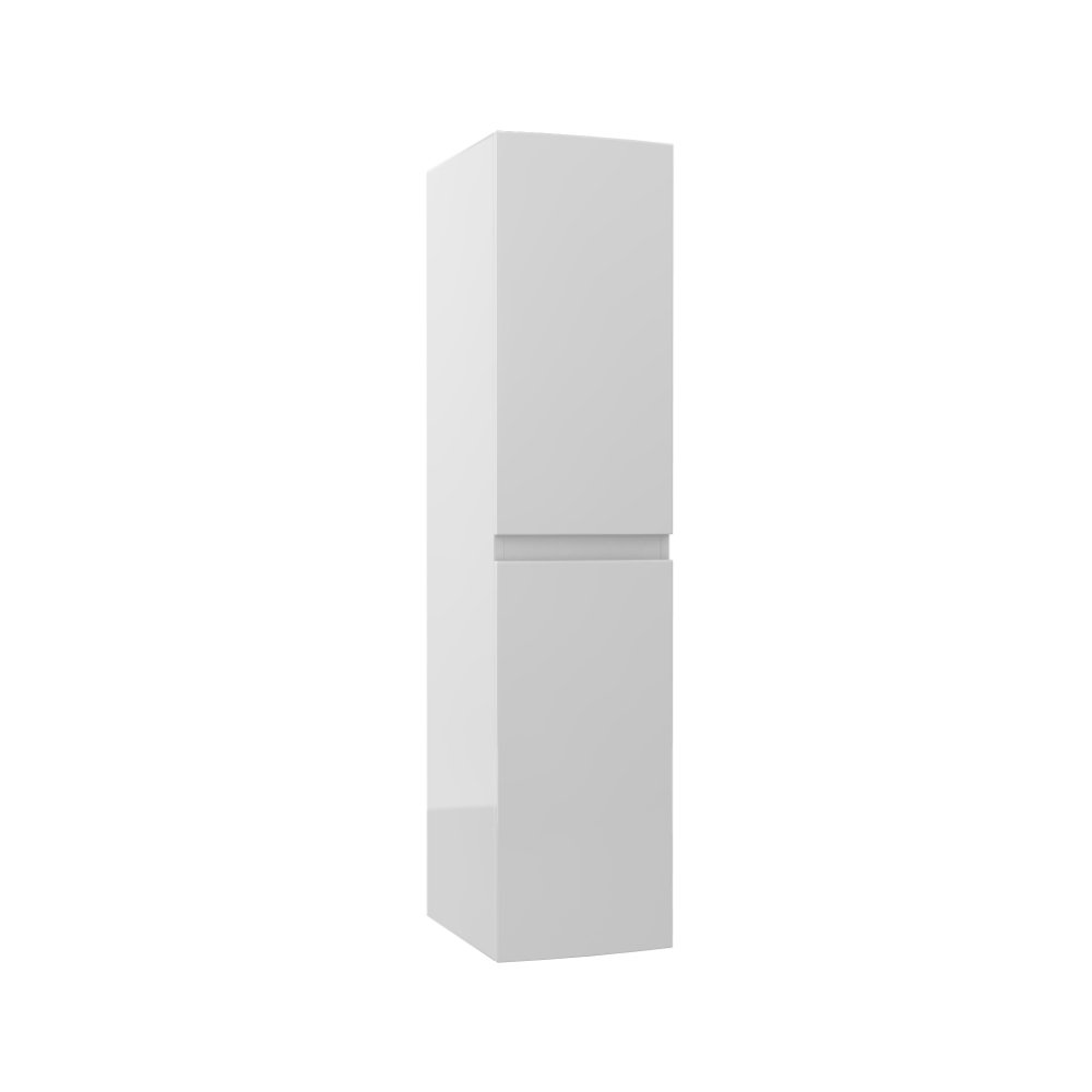 Calypso Forino 2 Door Wall Hung Tall Storage Unit – 1300mm High - Porcelain White