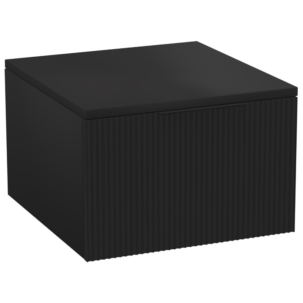 Calypso Tesima Fluted 1 Drawer Wall Hung Complement Unit – 500mm Wide - Matt Black