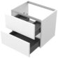 Calypso Isla 2 Drawer Wall Hung Vanity Unit With Grey Terrazzo Worktop And White Basin - 600mm Wide - Image 2