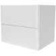Calypso Isla 2 Drawer Wall Hung Vanity Unit With Grey Terrazzo Worktop And White Basin - 600mm Wide
