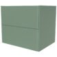 Calypso Isla 2 Drawer Wall Hung Vanity Unit With Storm Grey Worktop And Gloss White Basin - 600mm Wide