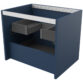Calypso Isla 2 Drawer Wall Hung Vanity Unit With Grey Terrazzo Worktop And White Basin - 600mm Wide - Image 7