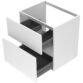 Calypso Aurelia 2 Drawer Wall Hung Vanity Unit With Cast Marble Basin - 600mm Wide - 1 TH - Image 3