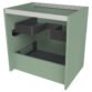 Calypso Aurelia 2 Drawer Wall Hung Vanity Unit With Cast Marble Basin - 600mm Wide - 1 TH - Image 5