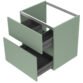 Calypso Aurelia 2 Drawer Wall Hung Vanity Unit With Cast Marble Basin - 600mm Wide - 1 TH - Image 6