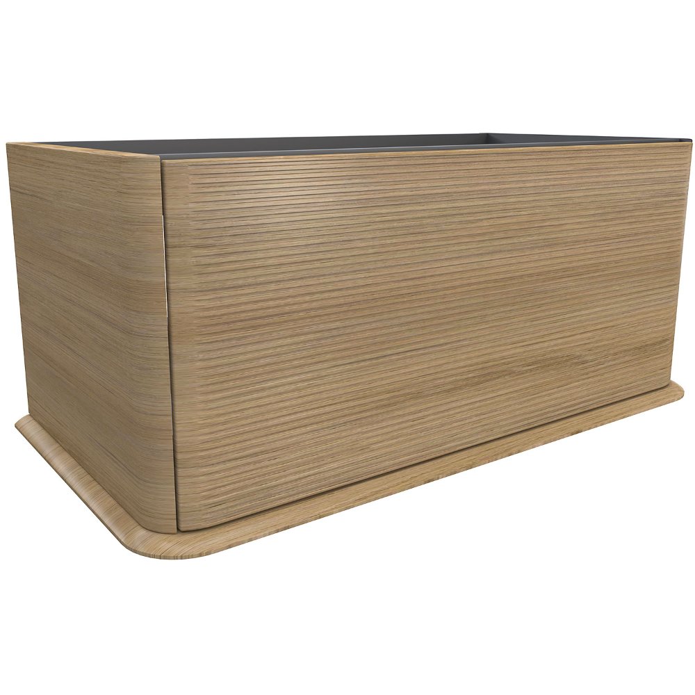 Calypso Petra 1 Drawer Wall Hung Vanity Unit With Nero Marquina Basin – 980mm Wide – 1 TH - Tortona Oak