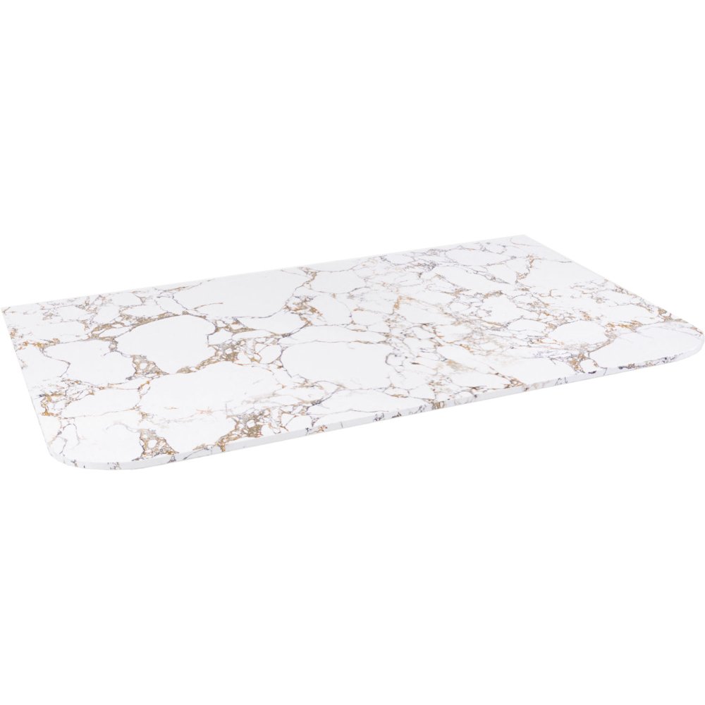 Calypso Petra Chamfer Edged Solid Surface Worktop – 985mm Wide - Gold Calacatta