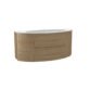 Calypso Ultimo 2 Drawer Wall Hung Vanity Unit With Glass Basin - 1220mm Wide - 1 TH