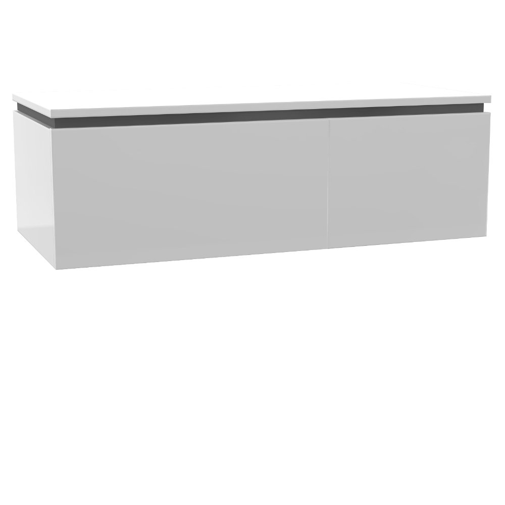 Calypso Adelfia 2 Drawer Complement Unit With Worktop – 1000mm - Porcelain White