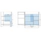 Calypso Casella 1 Door And 2 Drawer Wall Hung Vanity With Orta White Glass Basin - 1040mm Wide - 1 TH - Image 7