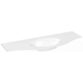 Calypso Levanto Fluted 2 Door And 2 Drawer Wall Hung Vanity Unit With White Glass Basin - 1375mm Wide - 1 TH - Image 2