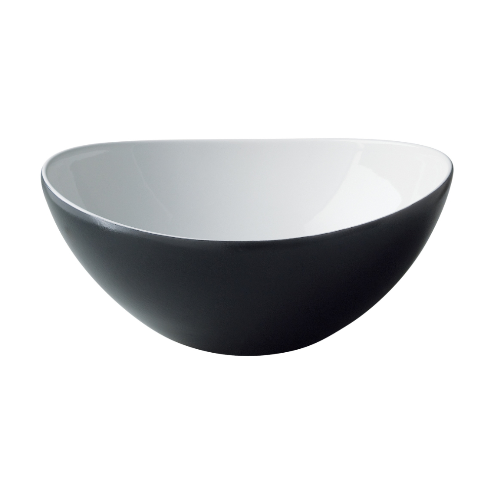 Calypso Fremont Sit On Countertop Basin – 405mm Wide – No TH - Black/White