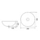 Calypso Tucson Sit On Countertop Basin - 260mm Wide - No TH - White - Image 3