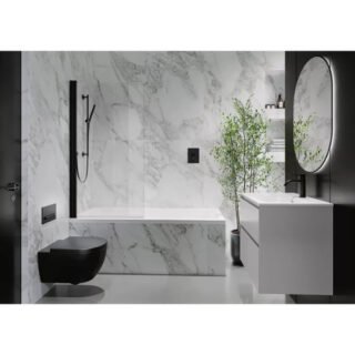 Tissino Davoli Wall Hung Toilet With Wrapover Soft Close Seat - Hinge Cover Caps - Image 3