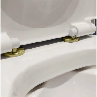 Tissino Nerola Rimless Comfort Height Toilet With Cistern And Seat, Left Hand Cutout, Hinges - Image 7