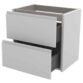 Calypso Selter 2 Drawer Wall Hung Slim Vanity Unit With Idro Cast White Basin - 500mm Wide - 1 TH - Image 2
