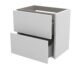 Calypso Brecon 2 Drawer Wall Hung Slim Vanity Unit With Memphis Ceramic White Basin - 600mm Wide - 1 TH - Image 2