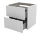 Calypso Brecon 2 Drawer Wall Hung Vanity Unit With Calypstone Aura Cirrus White Basin - 600mm Wide - No TH - Image 2