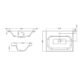 Calypso Brecon 2 Drawer Floor Standing Vanity Unit With Orani Cast Gloss White Basin - 600mm Wide - 1 TH - Image 5
