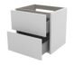 Calypso Brecon 2 Drawer Wall Hung Vanity Unit With Memphis Ceramic White Basin - 600mm Wide - 1 TH - Image 2