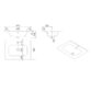 Calypso Selter 2 Drawer Floor Standing Vanity Unit With Serrenti Ceramic White Basin - 600mm Wide - 1 TH - Image 4