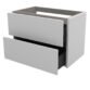 Calypso Brecon 2 Drawer Wall Hung Vanity Unit With Calypstone Aura Cirrus White Basin - 800mm Wide - No TH - Image 2