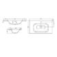 Calypso Selter 2 Drawer Wall Hung Vanity Unit With Orani Cast Gloss White Basin - 800mm Wide - 1 TH - Image 4