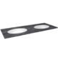 Calypso Brecon 4 Drawer Floor Standing Vanity Unit With Calypstone Aura Storm Grey Double Basin - 1200mm Wide - No TH - Image 3