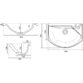 Calypso Brecon 2 Door Floor Standing Slimline Vanity Unit With Art Cast Marble White Basin - 650mm Wide - 1 TH - RH - Image 4