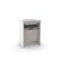 Calypso Selter 2 Drawer Floor Standing Slim Vanity Unit With Memphis Ceramic White Basin - 600mm Wide - 1 TH - Image 3