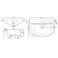Calypso Brecon 2 Door Floor Standing Vanity Unit With Art Cast Marble White Basin - 650mm Wide - 1 TH - Image 5